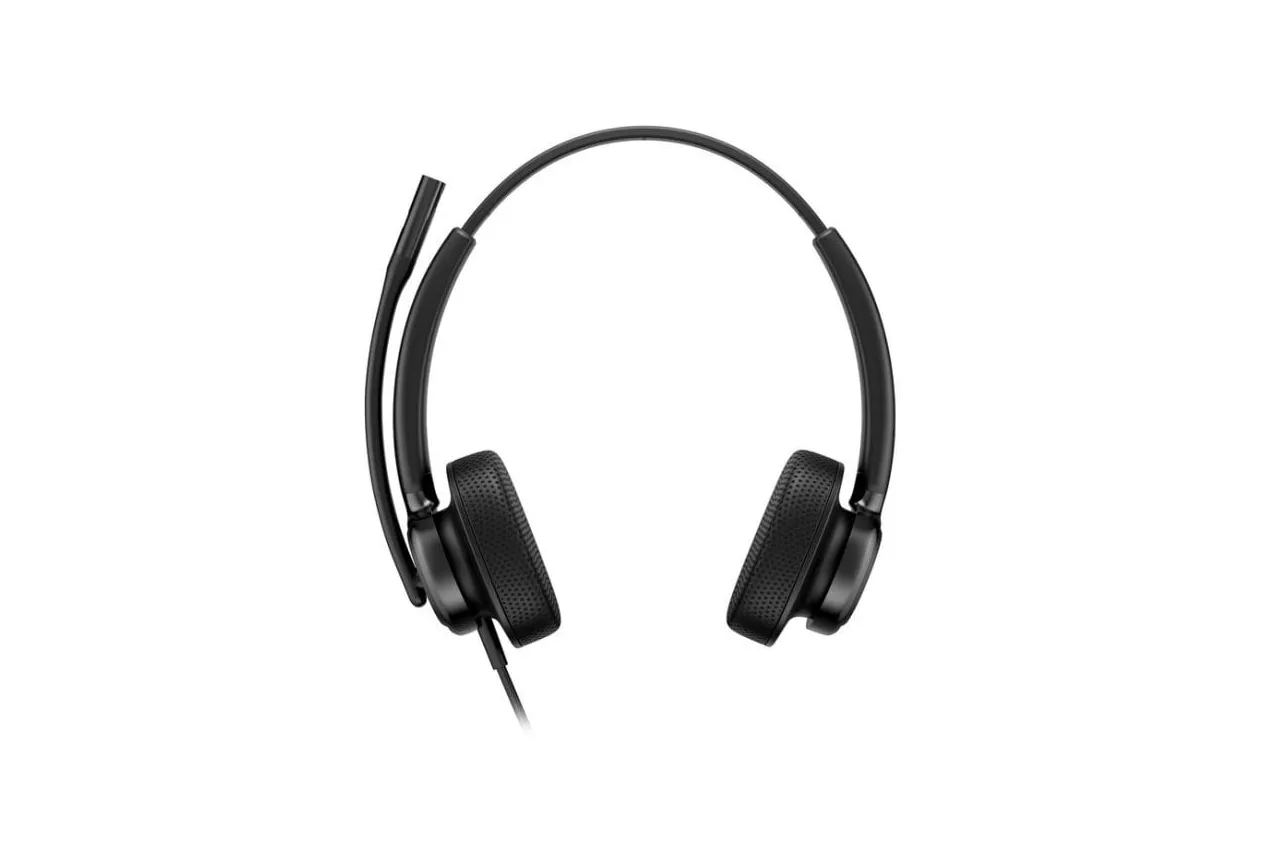 Auriculares Poly Mission 425 con cable USB tipo C y A, micr&oacute;fono con cancelaci&oacute;n de ruido, negro