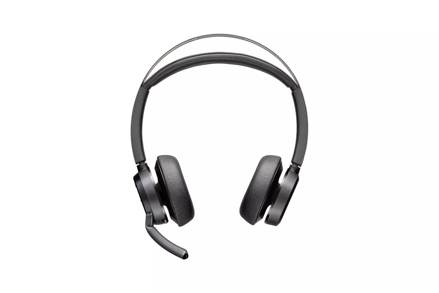 Auriculares Poly Voyager Focus 2 inal&aacute;mbricos Bluetooth con Cancelaci&oacute;n de Ruido, micr&oacute;fono y base de carga, negros