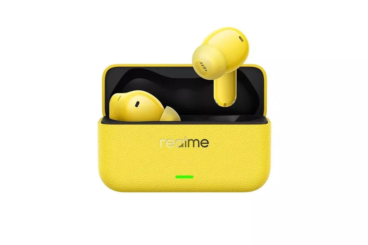 Auriculares Realme Buds T500 Pro inal&aacute;mbricos Bluetooth con Cancelaci&oacute;n de Ruido 50 dB, IP55, color amarillo