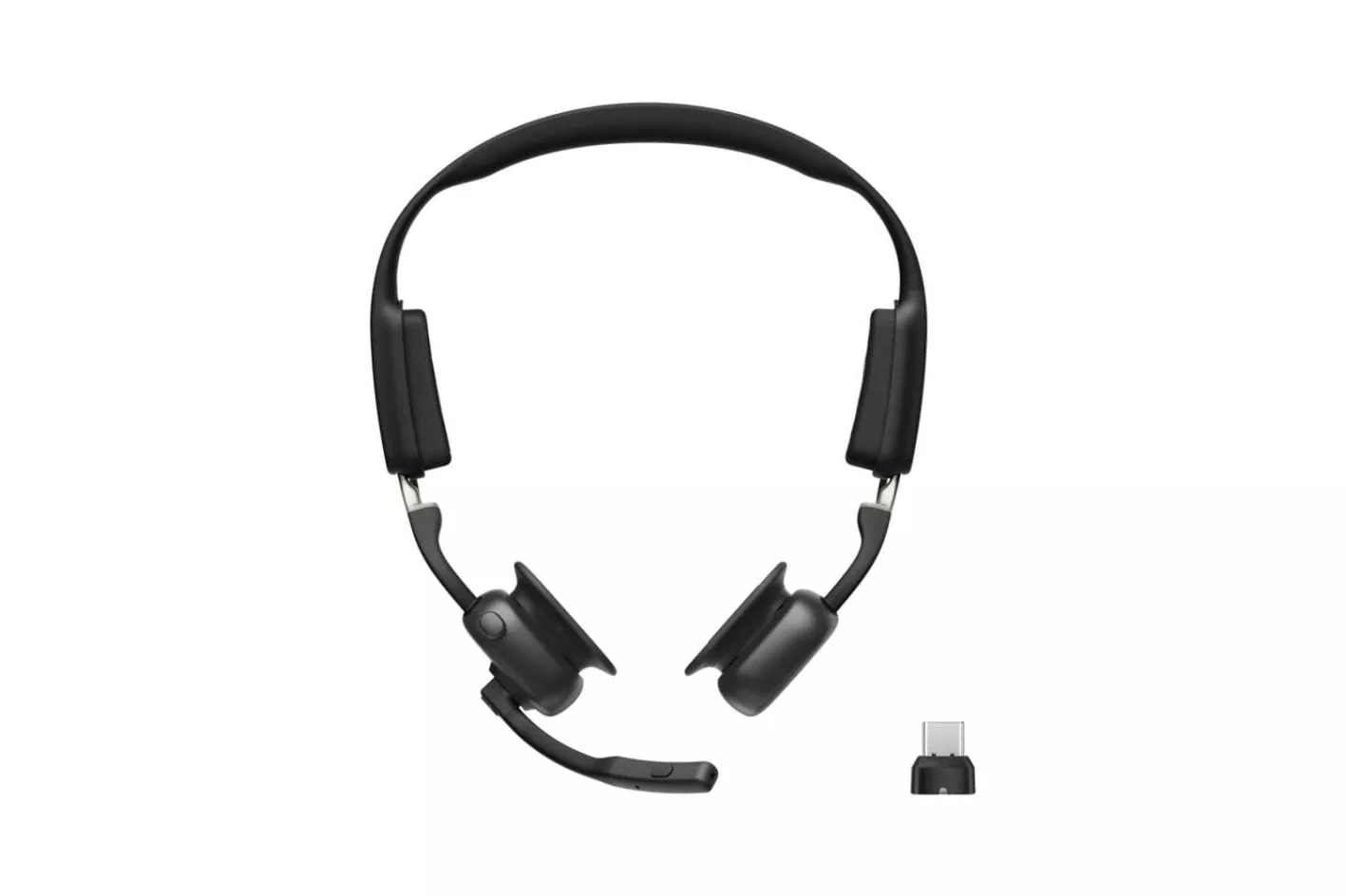 Auriculares Shokz OpenMeet inal&aacute;mbricos Bluetooth con Cancelaci&oacute;n de Ruido, micr&oacute;fono y conducci&oacute;n &oacute;sea, negros