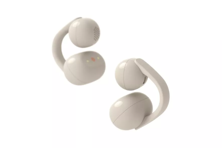 Auriculares Sony LinkBuds Clip inal&aacute;mbricos Bluetooth para llamadas, m&uacute;sica y deporte con control t&aacute;ctil y resistencia IPX4, color beige