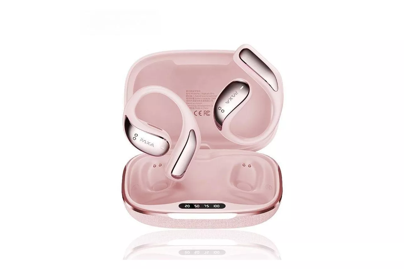 Auriculares Gen&eacute;rica Paxa-vogbuds 5 Pro inal&aacute;mbricos Bluetooth 5.4 con IA y modo juego rosa