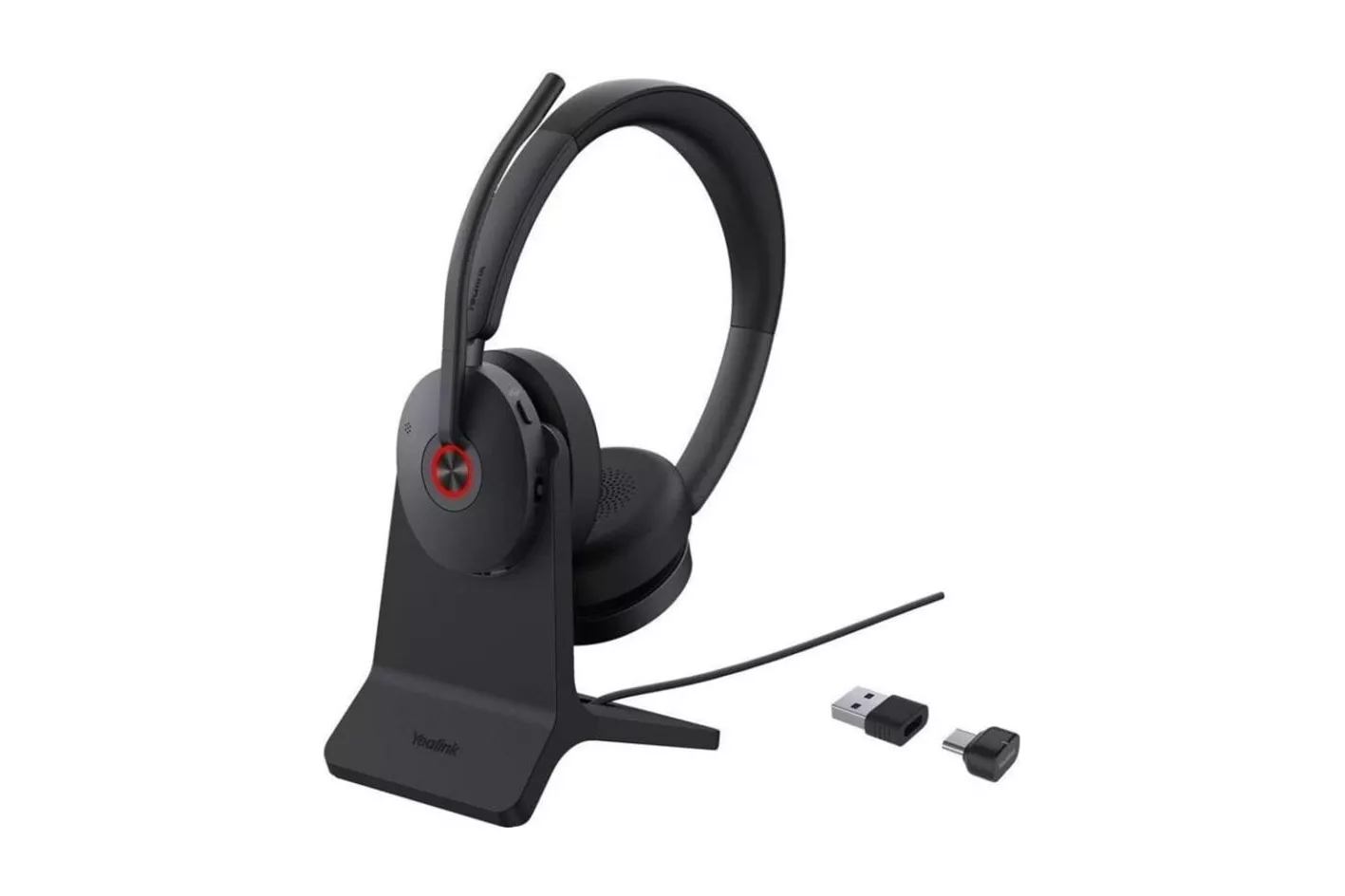 Auriculares Yealink BH74 inal&aacute;mbricos Bluetooth y USB-C para oficina con cancelaci&oacute;n de ruido y micr&oacute;fono, color negro