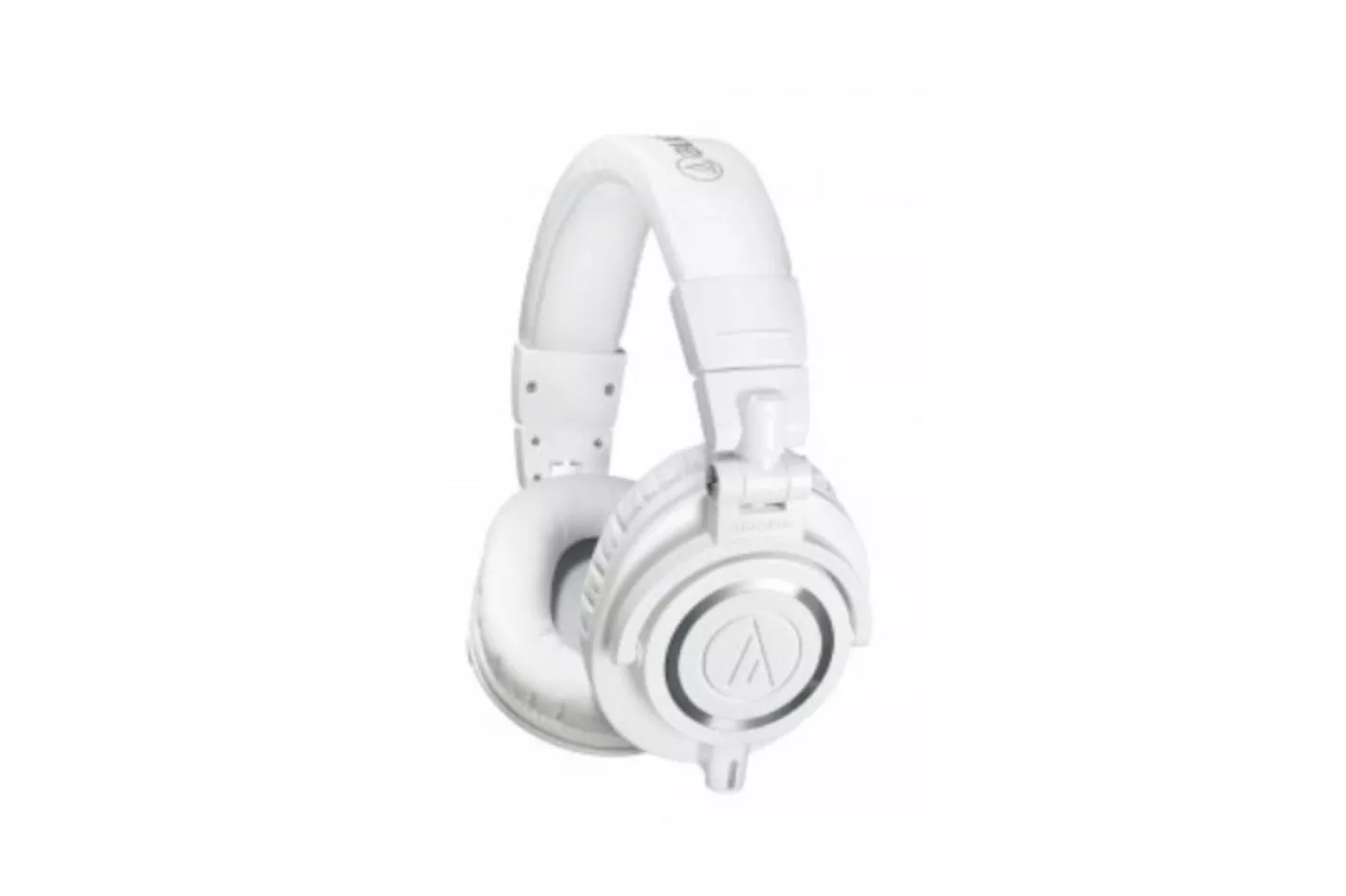 Auriculares Audio-Technica ATH-M50XWH con cable, conexi&oacute;n jack 3,5 mm, m&uacute;sica, blancos