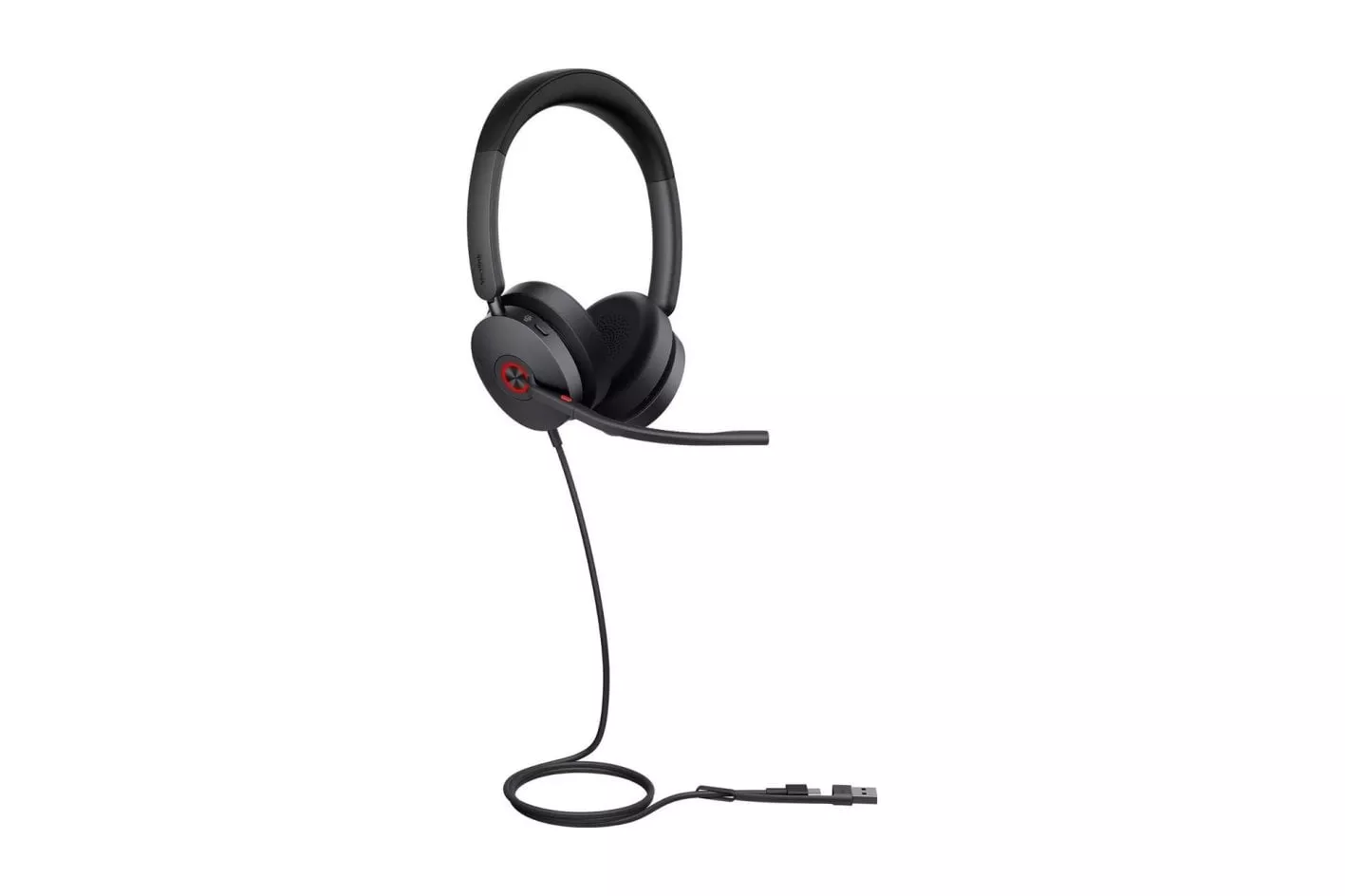 Auriculares Yealink UH48 Dual con cable USB-C para oficina con Cancelaci&oacute;n de Ruido y micr&oacute;fono, optimizados para Microsoft Teams, color negro