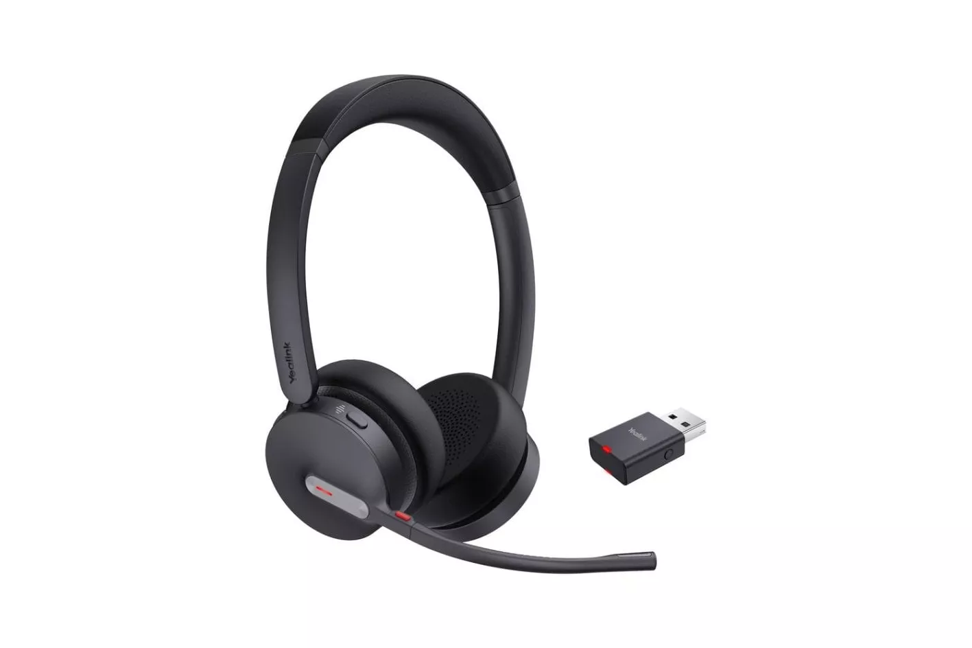 Auriculares Yealink WH64 Hybrid Dual UC inal&aacute;mbricos DECT y Bluetooth para oficina con micr&oacute;fono y cancelaci&oacute;n de ruido, negros