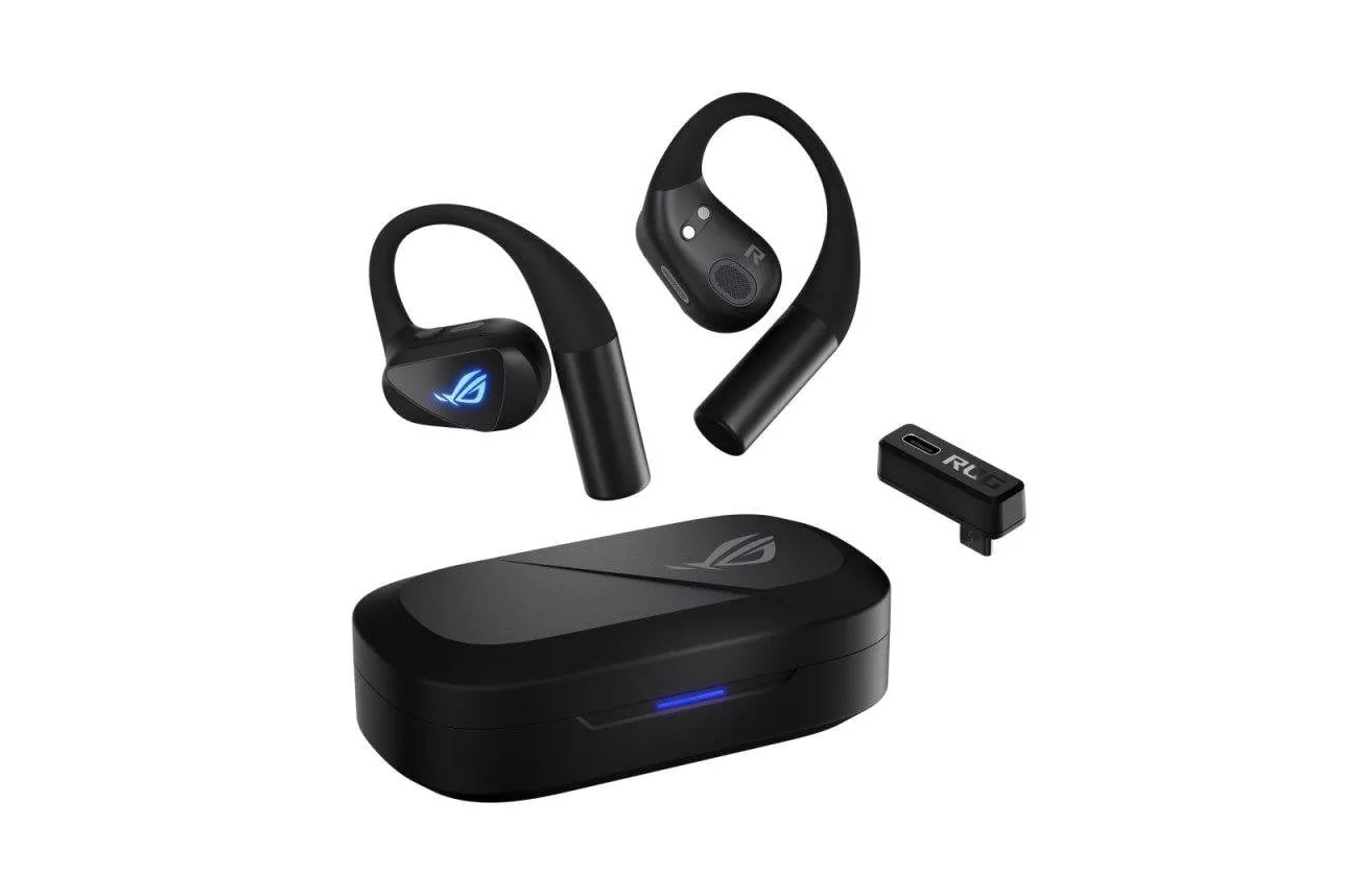 Auriculares Asus ROG Cetra Open Wireless inal&aacute;mbricos Bluetooth y 2,4 GHz Gaming con Cancelaci&oacute;n de Ruido IA Negros