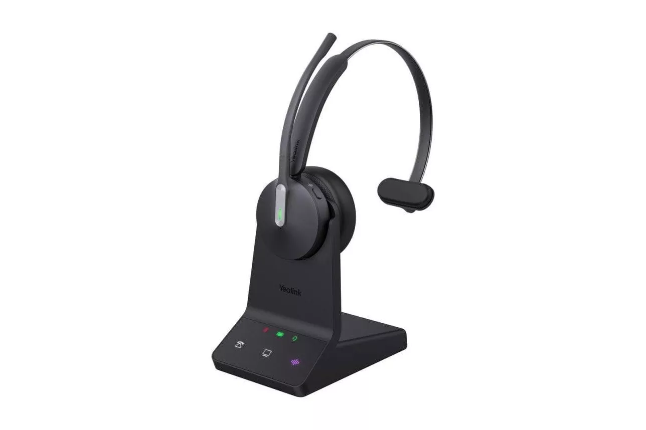 Auriculares Yealink WH64 Mono UC inal&aacute;mbricos Bluetooth para oficina con cancelaci&oacute;n de ruido negros