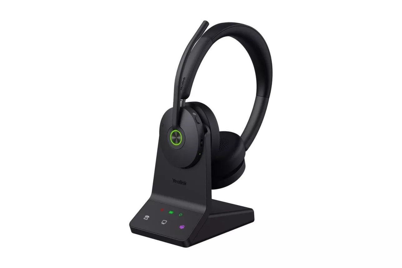 Auriculares Yealink WH68 inal&aacute;mbricos y con cable Bluetooth con Cancelaci&oacute;n de Ruido, micr&oacute;fono y control t&aacute;ctil, color negro