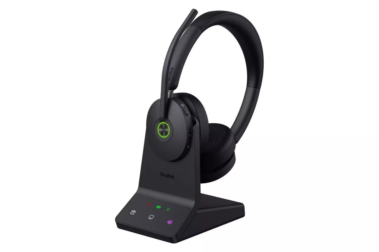 Auriculares Yealink WH68 UC inal&aacute;mbricos Bluetooth y USB-C para oficina con Cancelaci&oacute;n de Ruido y micr&oacute;fono, negros