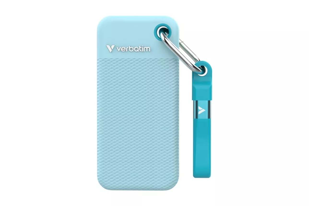 Disco Duro Verbatim Pocket SSD 1 TB M.2 USB Tipo C 10 Gbit/s Azul