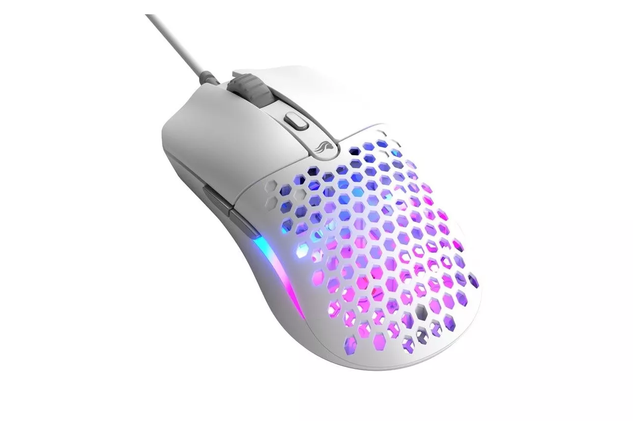 Rat&oacute;n Glorious Model O Eternal Cable 12000 DPI Blanco RGB 6 Botones