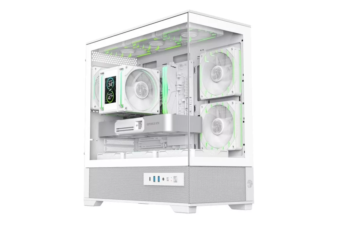 Carcasa GameMax VISTA 2 MW Mini Tower Blanco Vidrio Templado Gaming