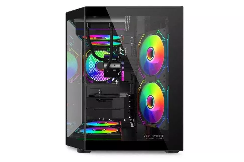 Caja ProGaming Alma Negra Cube Tower Micro-ATX/Mini-ITX con 3 ventiladores ARGB