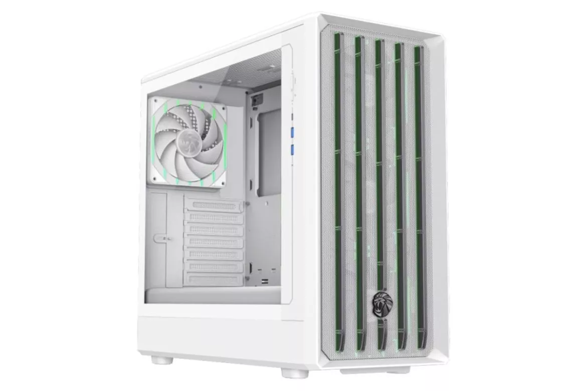 Carcasa GameMax CLAW 460 WH Midi Tower Blanco ATX con malla y vidrio templado