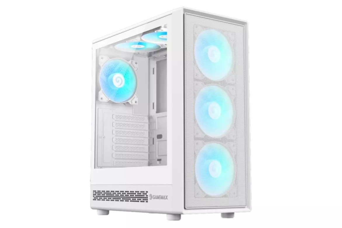 Carcasa GameMax Storm 2 AW Midi Tower Blanco ATX con ventana de vidrio templado