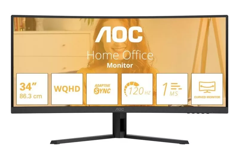 Monitor AOC CU34B3E 34" UltraWide Quad HD 120Hz VA Curvo HDR10 Altavoces