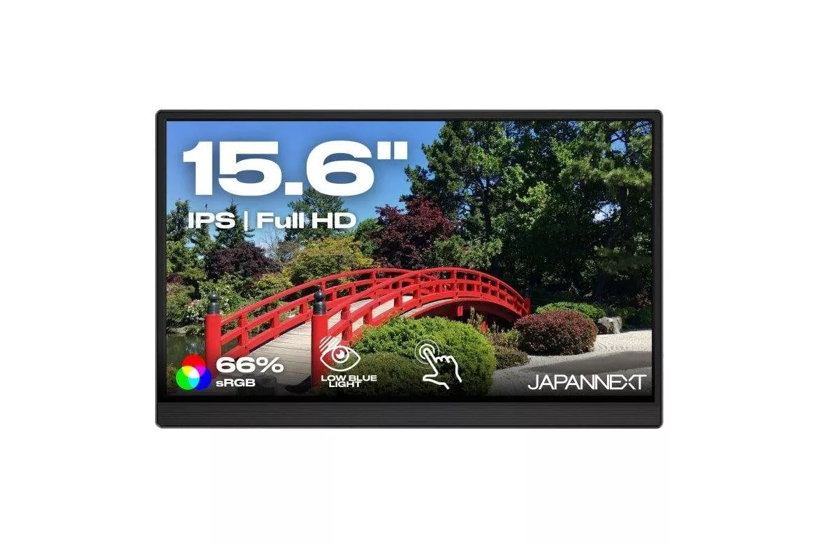 Monitor JAPANNEXT JN-MD-I156F-T-LE 15,6" FullHD 60Hz IPS T&aacute;ctil Altavoces USB-C HDMI