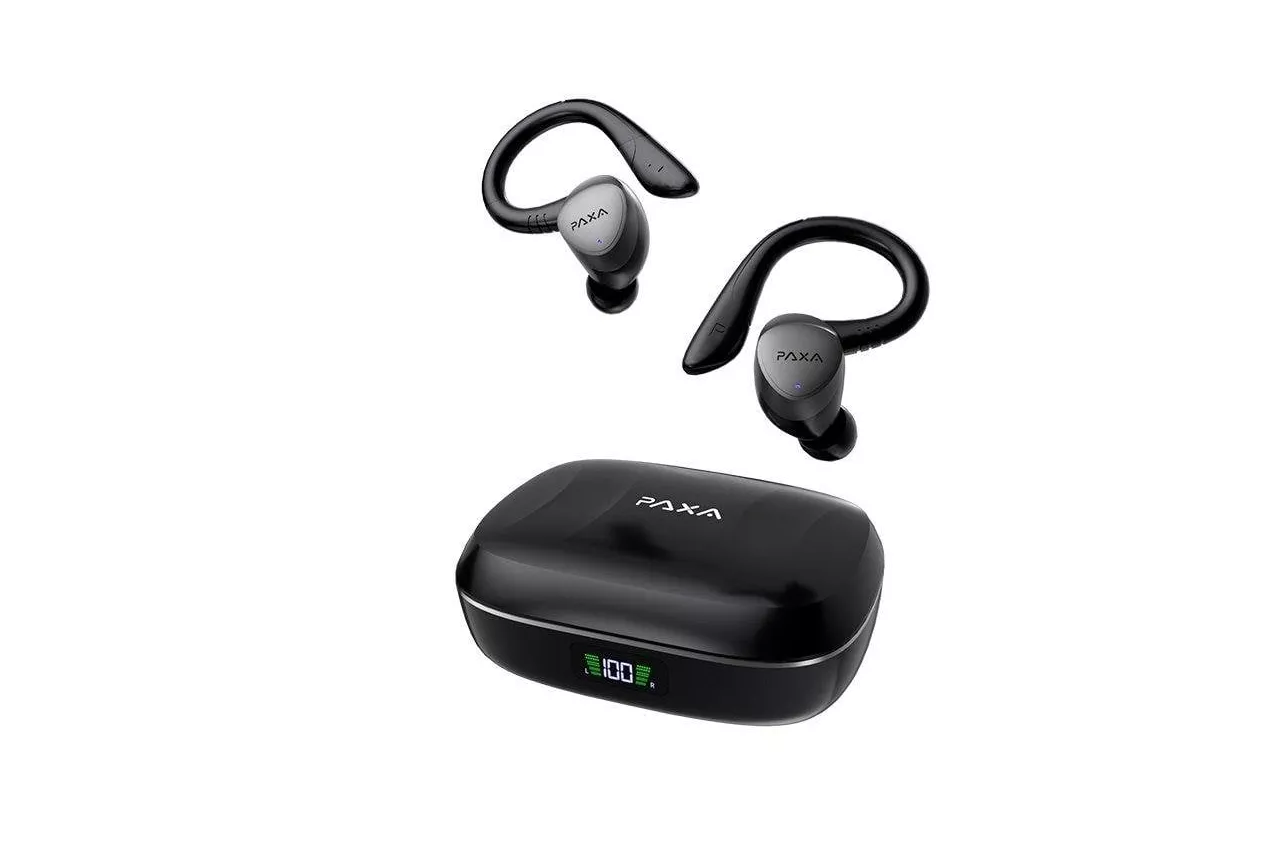 Auriculares Paxa Paxa-spacex3 inal&aacute;mbricos Bluetooth con gancho de oreja y bater&iacute;a larga duraci&oacute;n negro