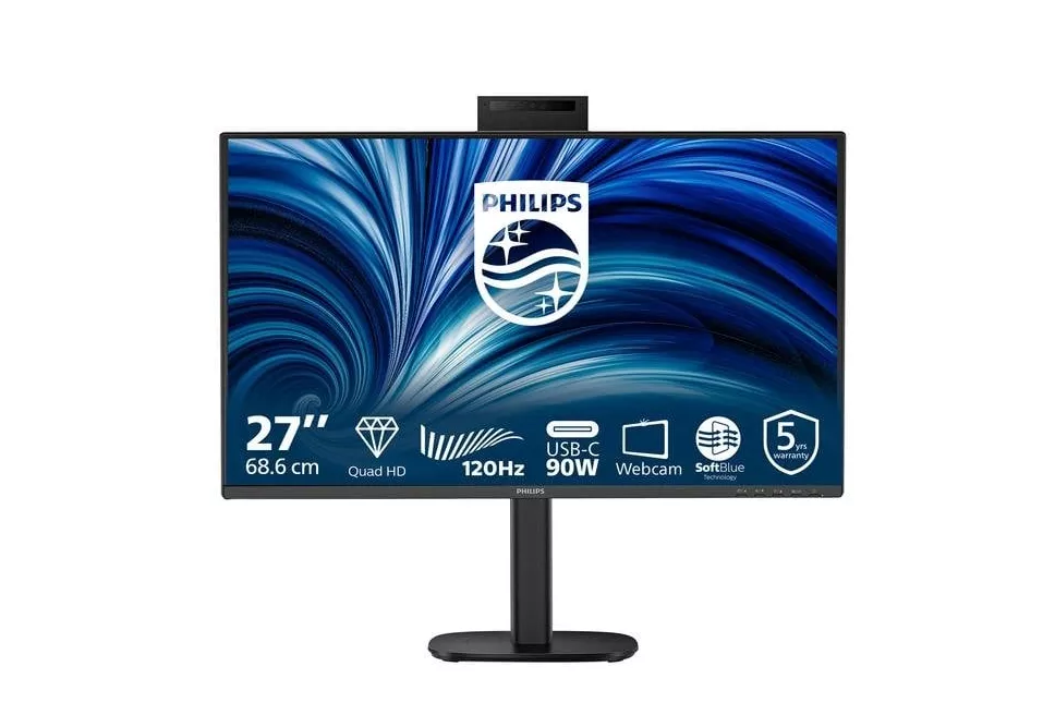 Monitor Philips 27B2U3601H 27" Quad HD 120Hz IPS 4ms USB-C Webcam