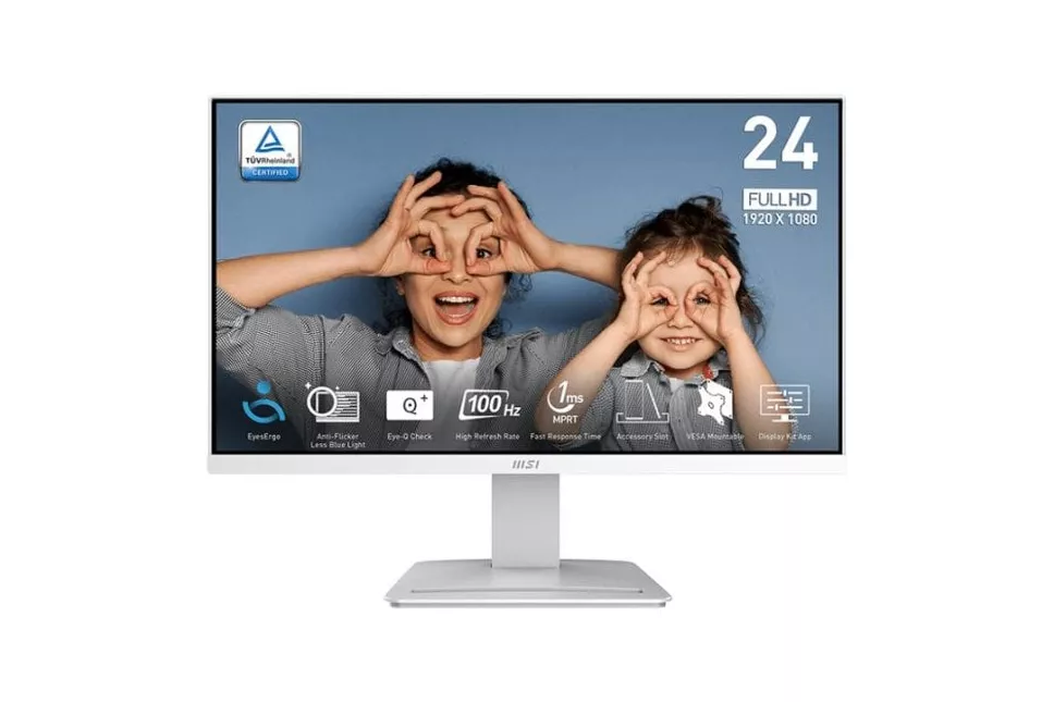 Monitor MSI Pro MP2412WDE 23,8" FullHD 100Hz VA Blanco Antirreflejo