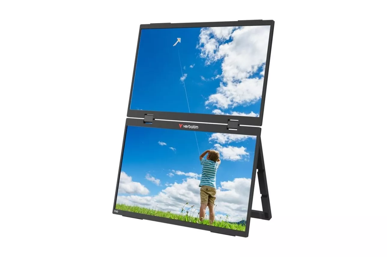 Monitor Verbatim Portable Dual Essentials 15,6" FullHD IPS HDR Altavoces Integrados VESA