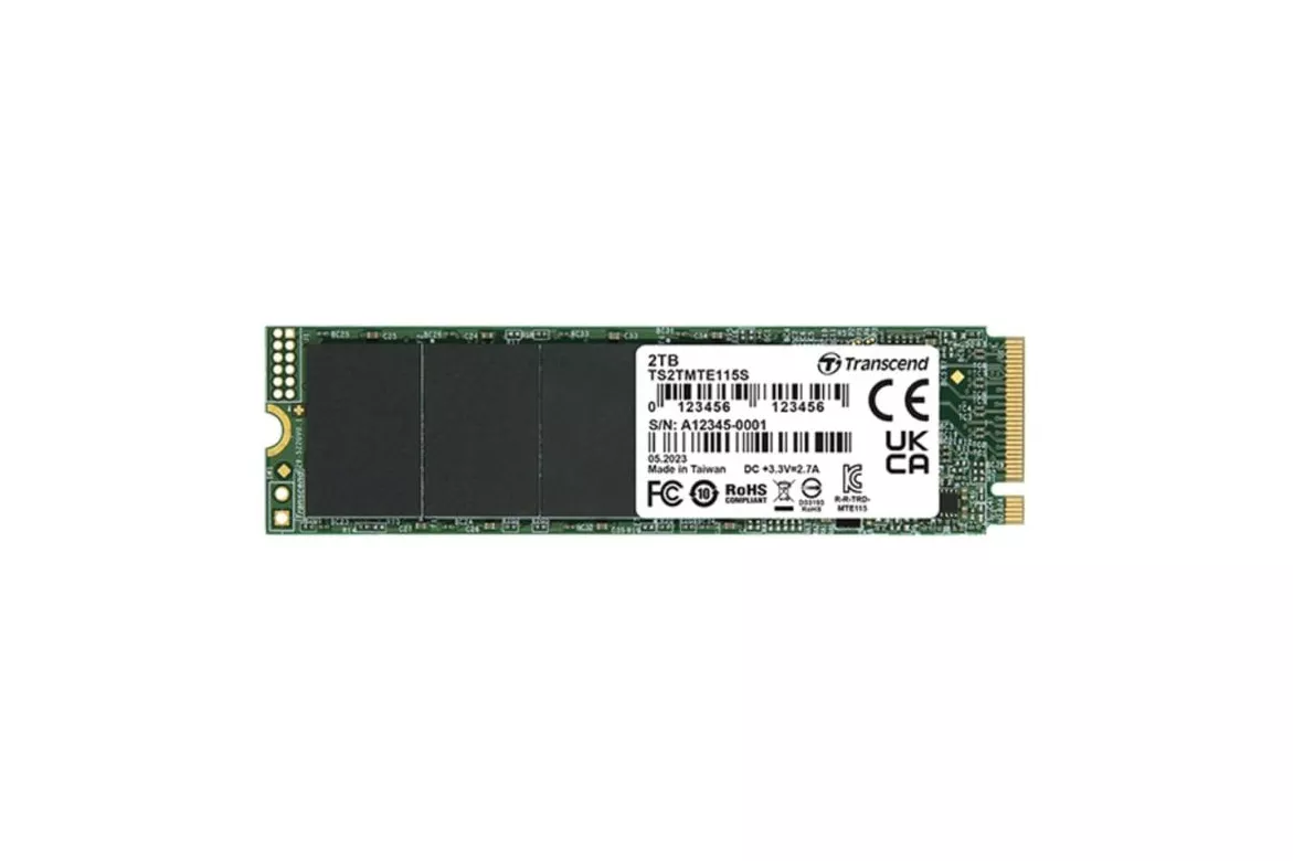 Disco Duro Transcend PCIe SSD 115S 250 GB M.2 3200 MB/s NVMe 3D NAND