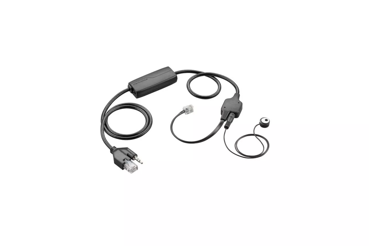Auriculares Poly APV-63 con cable para telefon&iacute;a, dise&ntilde;o ergon&oacute;mico negro