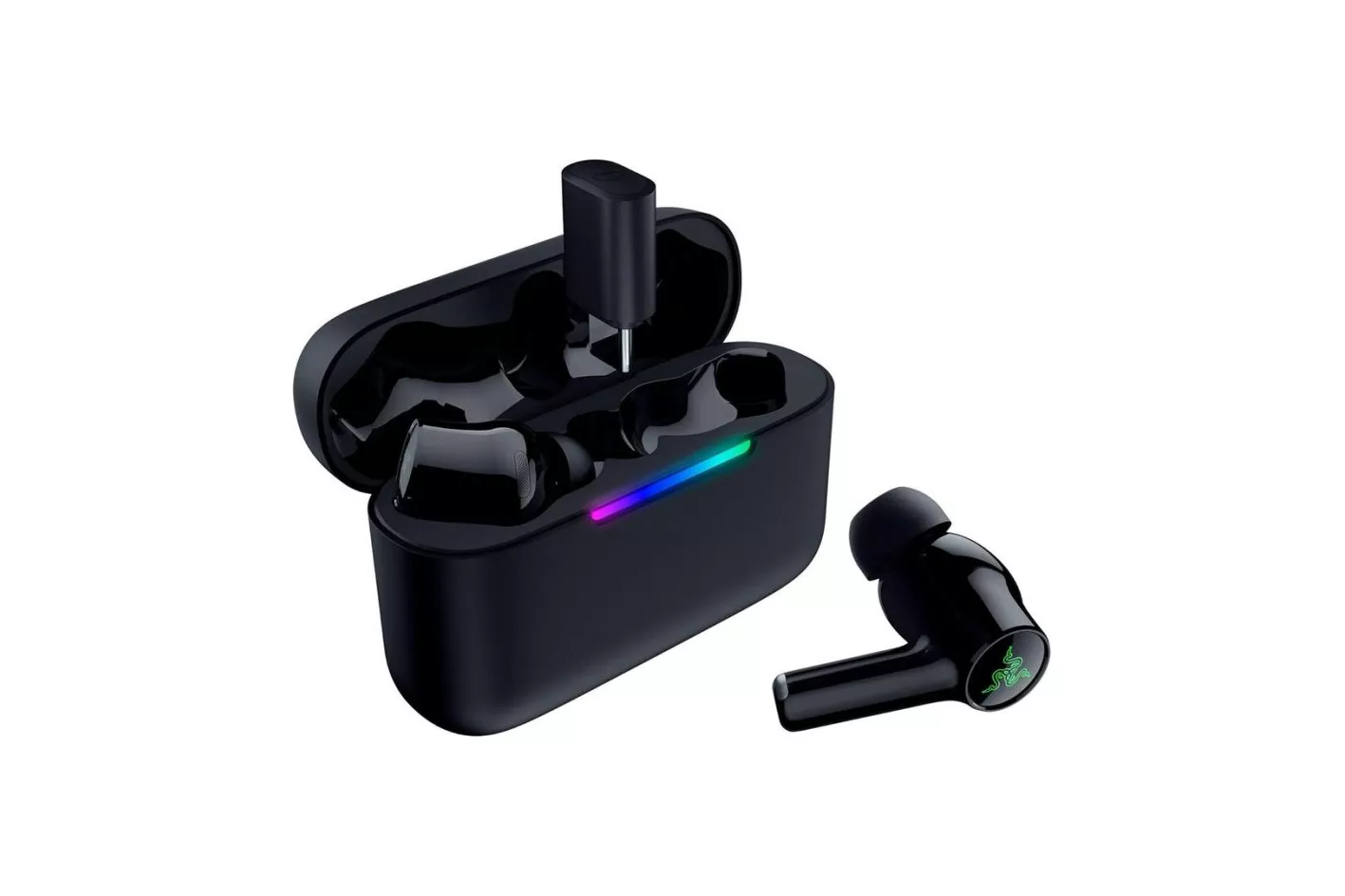 Auriculares Razer Hammerhead V3 HyperSpeed inal&aacute;mbricos Bluetooth con Cancelaci&oacute;n de Ruido y carga inal&aacute;mbrica, negros