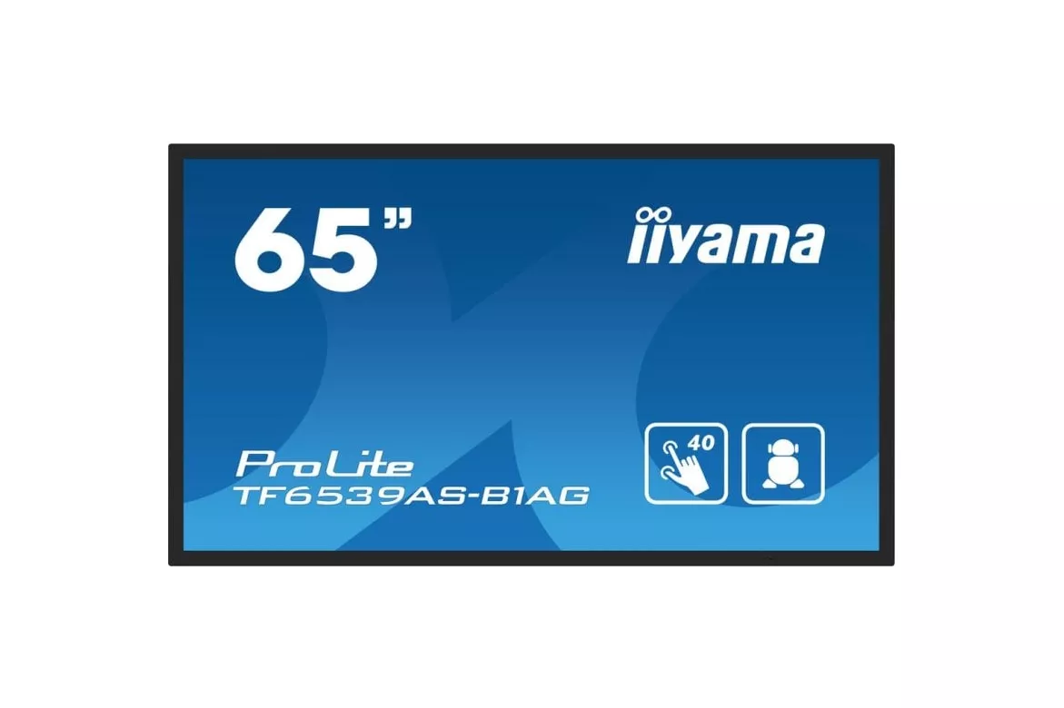 Monitor iiyama TF6539AS-B1AG 64,5" UltraHD 4K 60Hz IPS T&aacute;ctil Pantalla XL Conecta Todo Sonido Integrado