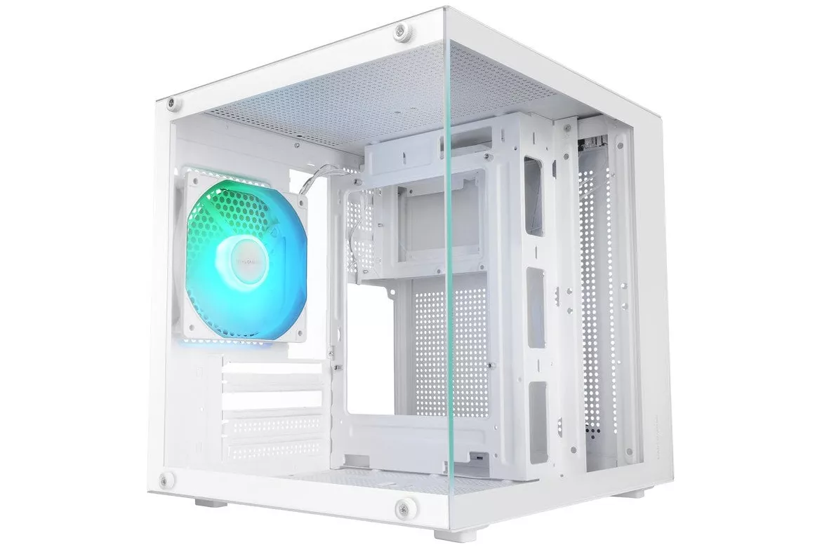Mars Gaming Mc-cube Caja Pc Microatx Formato Cubo Cristal Templado Argb Blanco