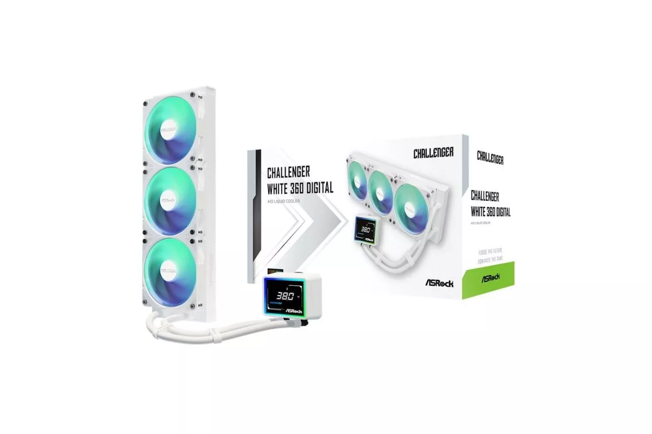 Refrigeraci&oacute;n L&iacute;quida AsRock Challenger White 360mm 3 Ventiladores LED