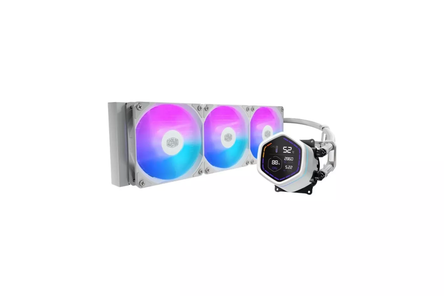 Refrigeraci&oacute;n L&iacute;quida Cooler Master MasterLiquid Core Nex Digital 394mm 3 Ventiladores ARGB