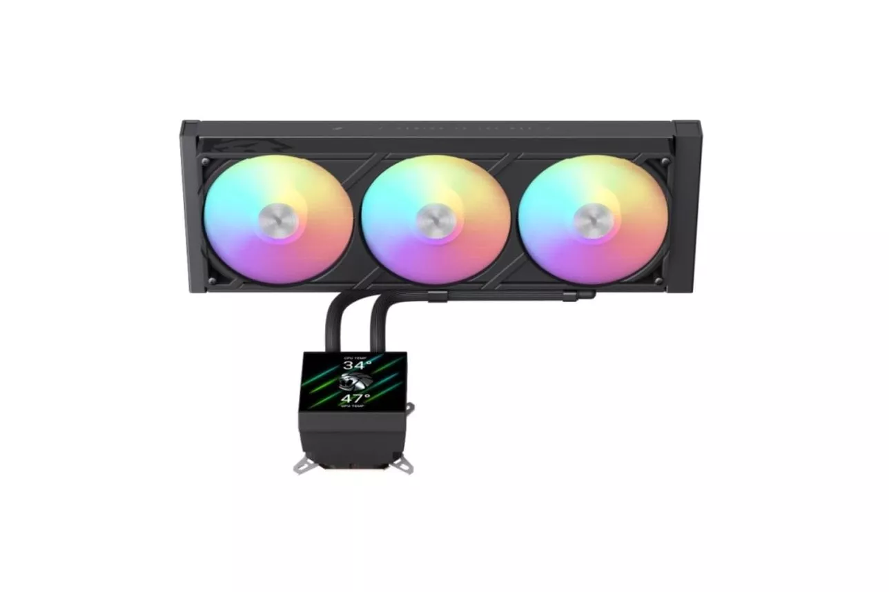 Refrigeraci&oacute;n L&iacute;quida GameMax Glacier 360 LCD 395mm 3 Ventiladores LED Multicolor