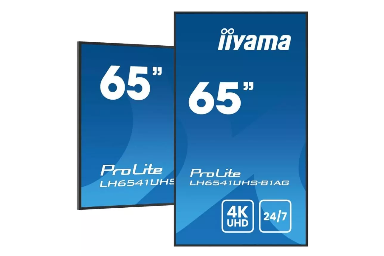 Monitor iiyama LH6541UHS-B1AG 64,5" UltraHD 4K 60Hz VA Pantalla XL 24/7 Altavoces