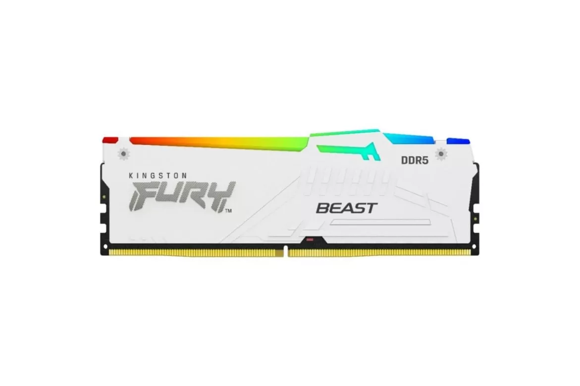 Memoria RAM Kingston FURY Beast KF552C40BWAK2-16 16GB 2x8GB DDR5 5200MHz CL40 RGB XMP Blanco