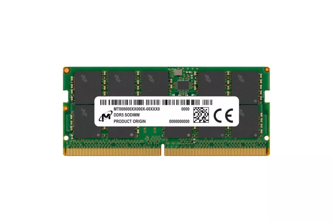 Memoria RAM Crucial Micron MTC10C1084S1TC56BR 16GB 1x16GB DDR5 5600MHz CL46 SO-DIMM ECC