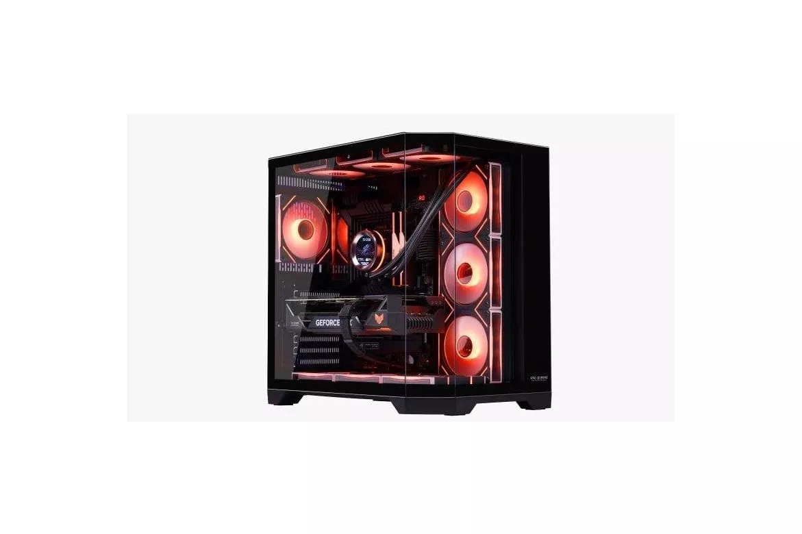 Progaming Banshee Caja Pc Cube Tower Atx Con 7 Ventiladores Argb Reverse, Controlador Argb + Pwm, Filtros Antipolvo, Alto Airflow