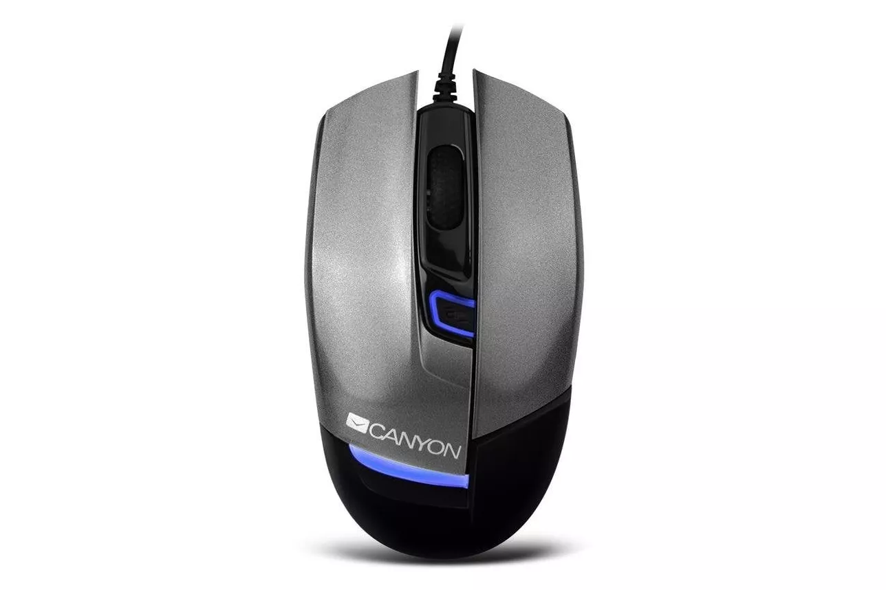 Rat&oacute;n Canyon Jedi USB tipo A 1600 DPI Gris Plata Ambidiestro Gaming