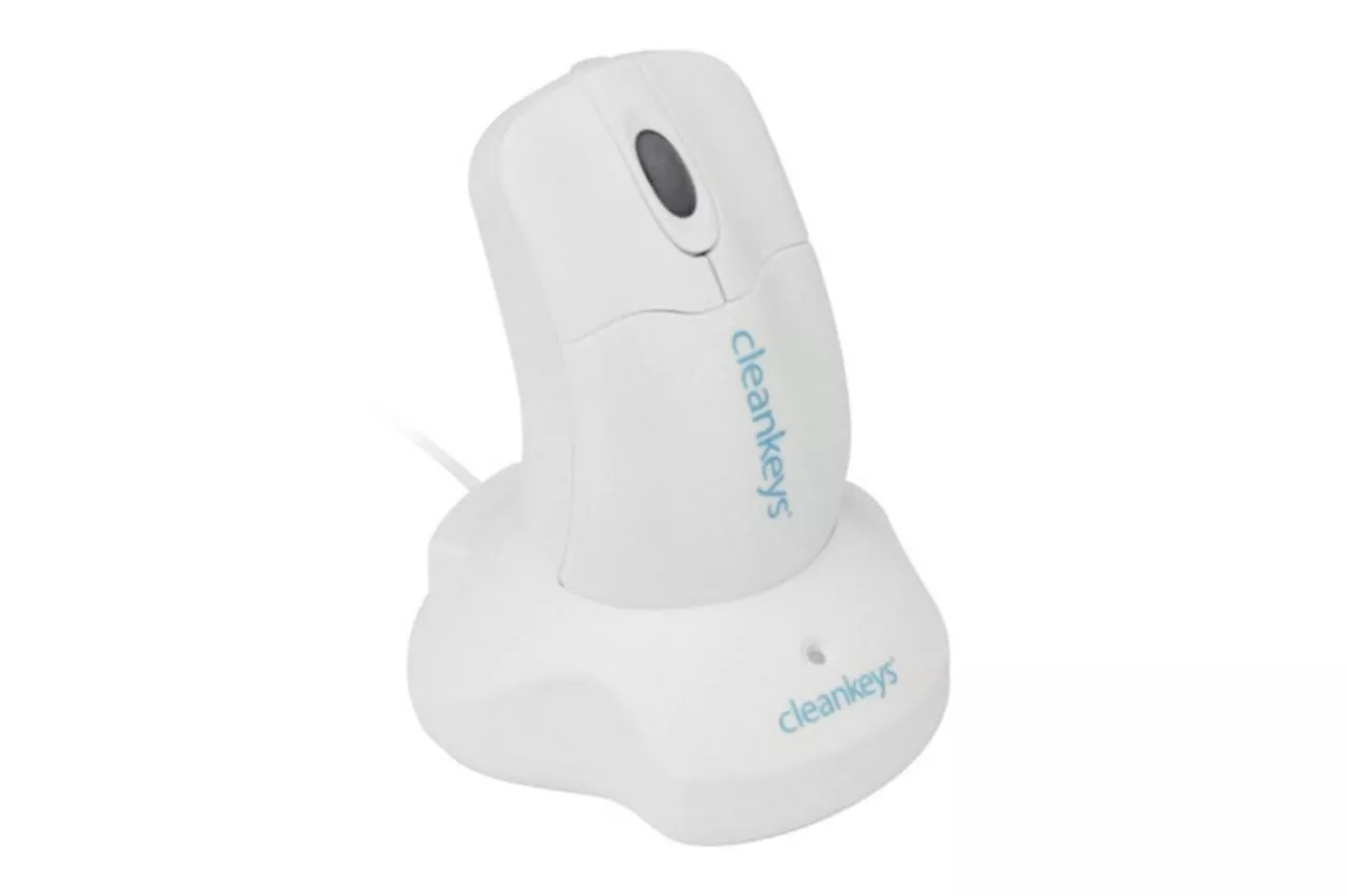 Rat&oacute;n Cleankeys CKM2W Inal&aacute;mbrico RF 800 DPI Blanco IP68 Recargable