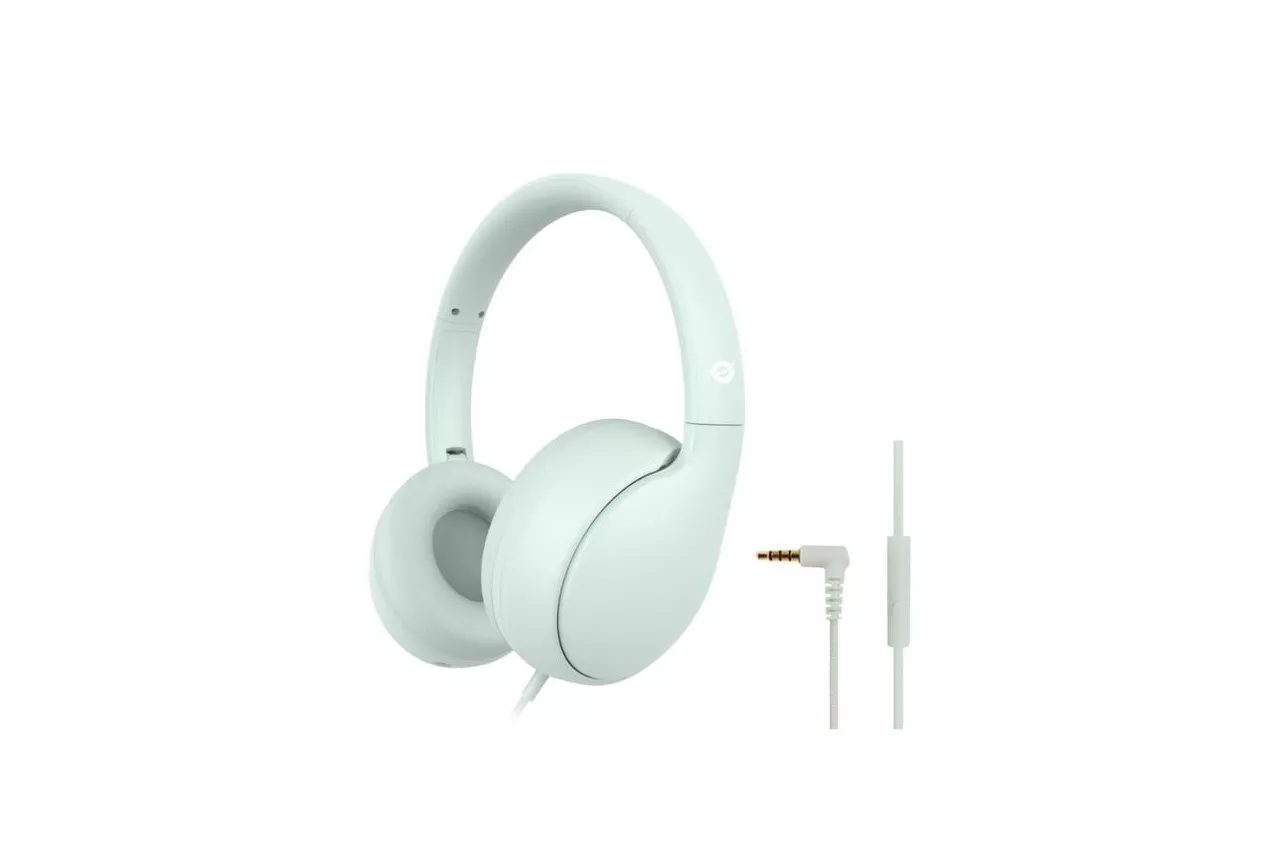 Auriculares Conceptronic PARRIS04GT con cable, micr&oacute;fono in-line, plegables y verdes