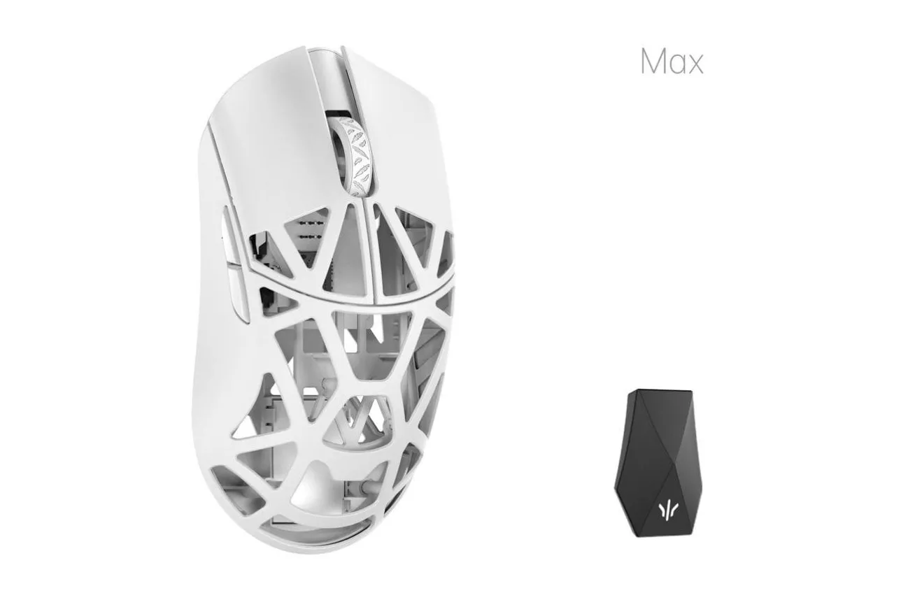 Rat&oacute;n WLMouse Beast X Max Bluetooth 26000 DPI Blanco Gaming