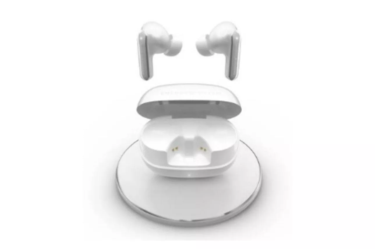 Auriculares Energy Sistem Serenity ANC Ultra inal&aacute;mbricos Bluetooth TWS con Cancelaci&oacute;n de Ruido, Micr&oacute;fono y base carga inal&aacute;mbrica, blancos