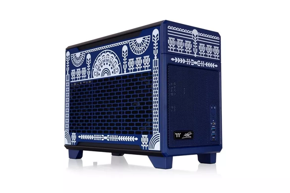 Torre Thermaltake TR100 Koralie Edition Mini-ITX Azul Ventana Lateral