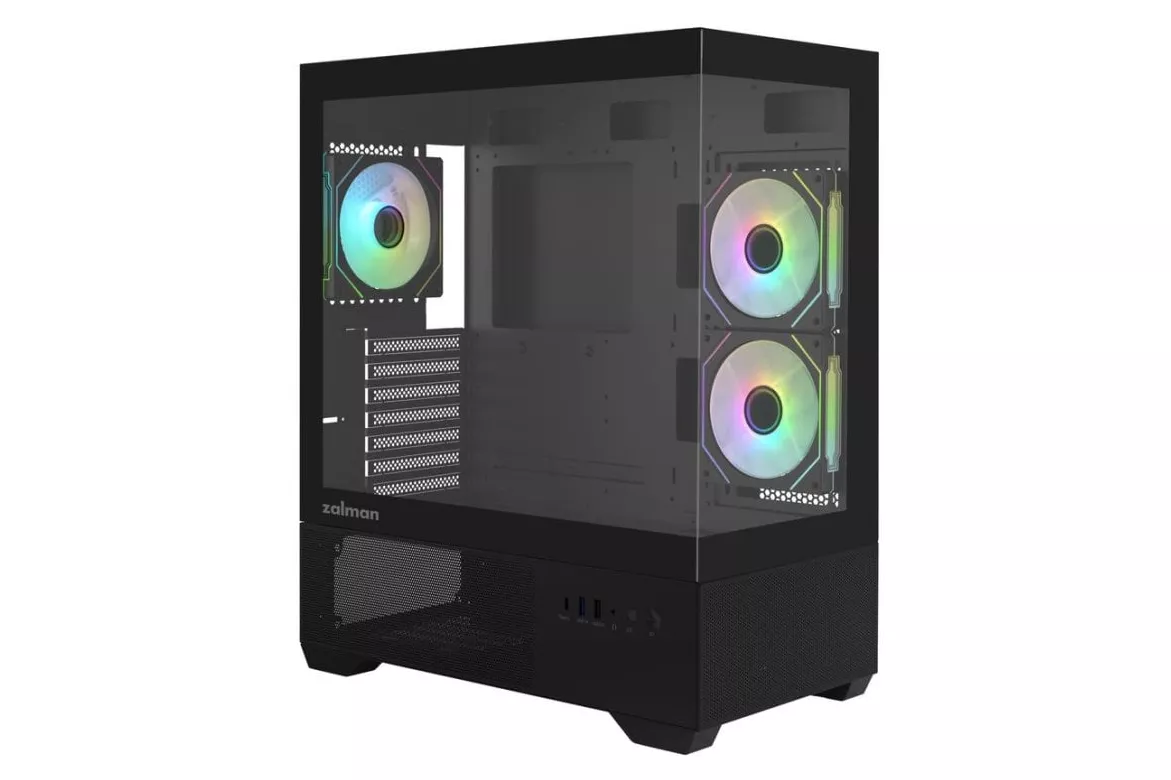 Carcasa Zalman CHRONIX BLACK Midi Tower ATX Iluminaci&oacute;n Multi