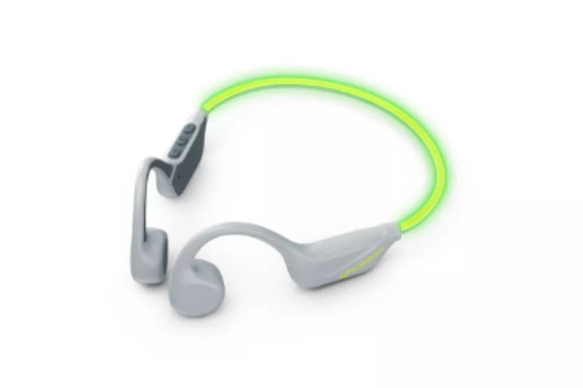 Auriculares Energy Sistem VibeWave inal&aacute;mbricos Bluetooth 5.4 para deportes con micr&oacute;fono y resistencia IPX5 verde y gris