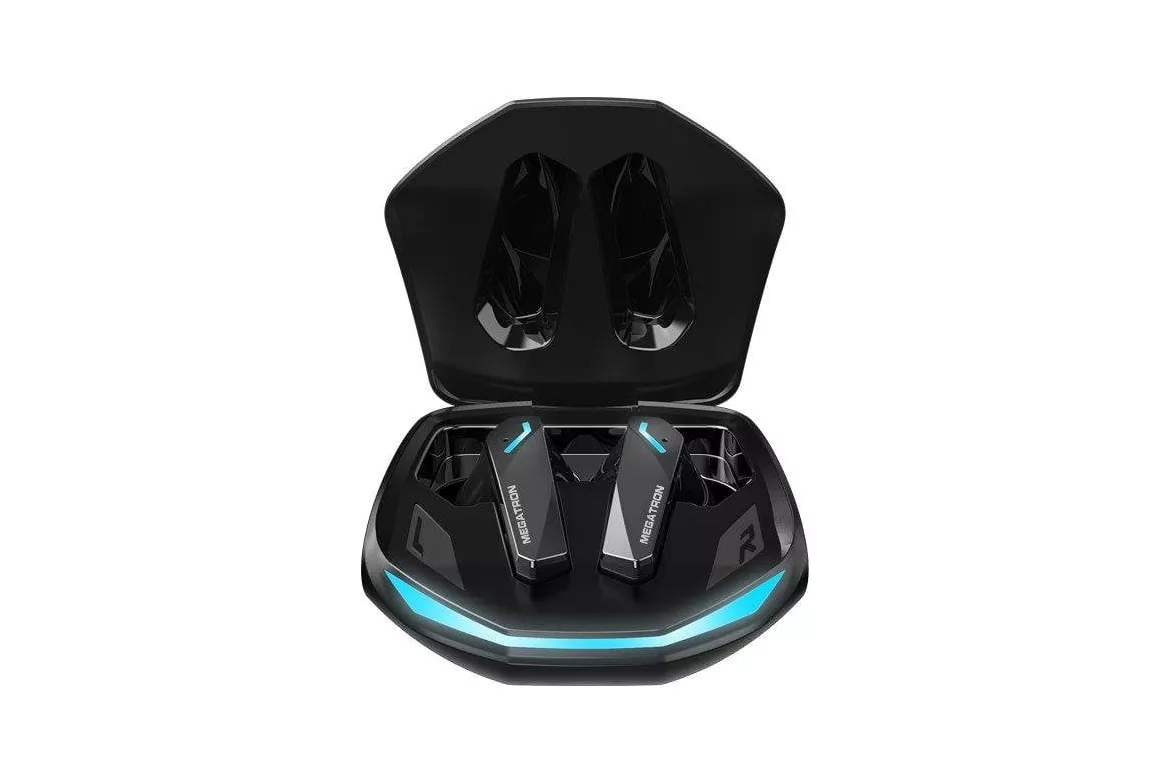 Auriculares Paxa Tf-t10optimus inal&aacute;mbricos Bluetooth para videojuegos con graves 360&deg; y cancelaci&oacute;n de ruido negros