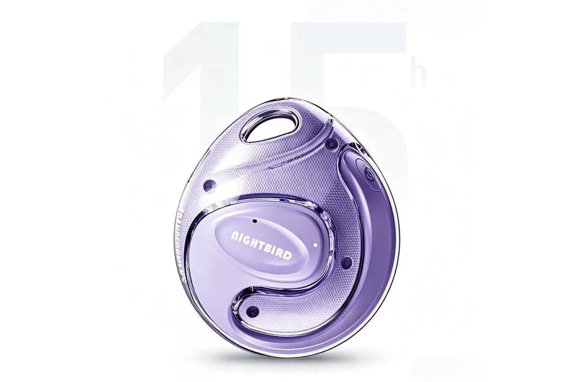 Auriculares Paxa Tf-t63 inal&aacute;mbricos Bluetooth con Cancelaci&oacute;n de Ruido y Gancho de Oreja morado