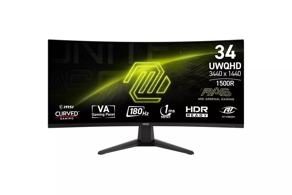 MSI MAG 346CQ 34" UWQHD 180Hz VA Curvo UltraWide VESA Antirreflejo
