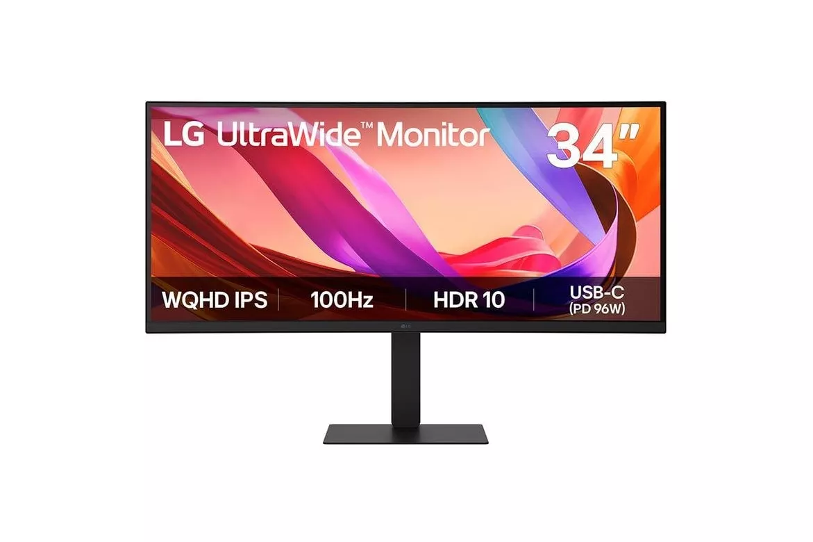 Monitor LG 34" UltraWide Quad HD 100Hz IPS Curvo 5ms HDR Altura USB-C Altavoces